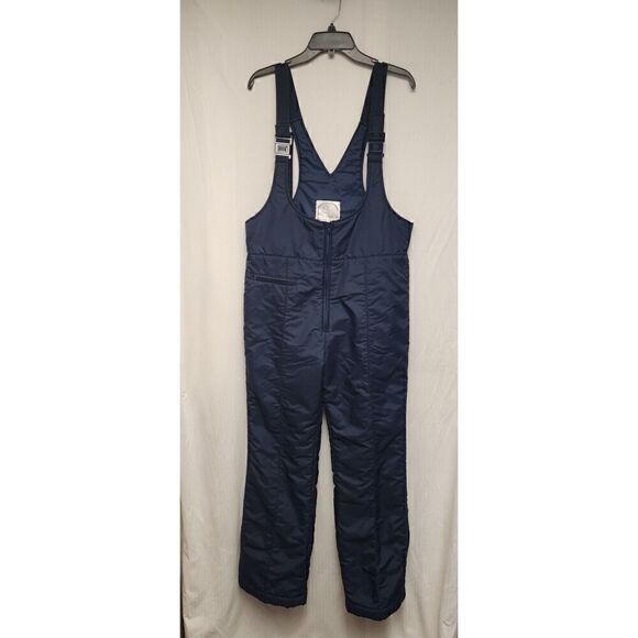 Beaver Creek Bib Overall Pants Mens Medium Navy Blue Nylon Snow Ski Coveralls - Picture 5 of 5